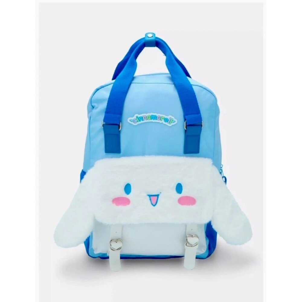 Cinnamoroll Fluffy Pocket Blue Rectangular Backpa… - image 1